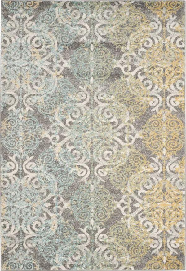 Safavieh Evoke EVK230D Grey/Ivory 9& x 9& Square Area Rug