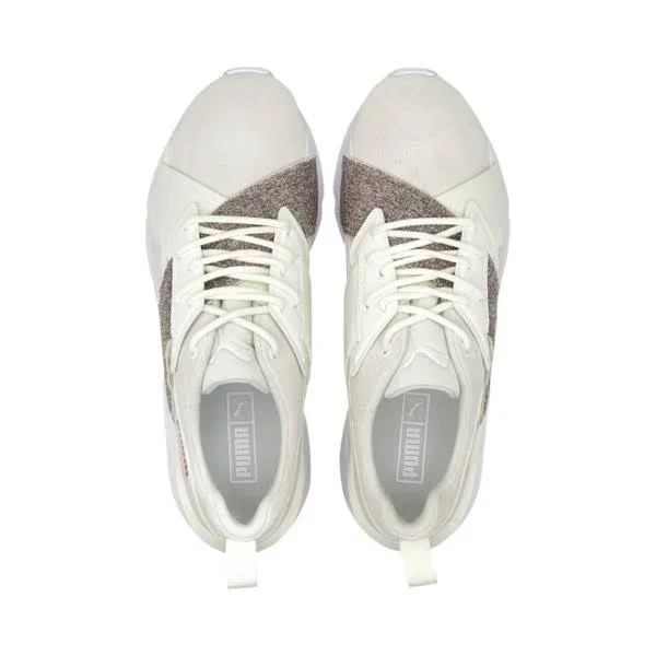Puma Muse X-2 Shimmer Women's Sneakers, Marshmallow/White, 8