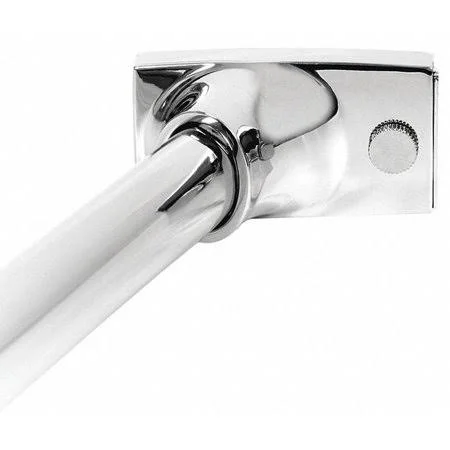 Wingits 60 inchl x 1 inch x 5/8 inchd Polished Chrome Curved Shower Rod - Includes: Stainless Steel Screws and Mounting - Woconps