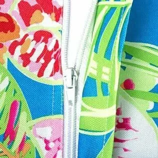 Design Imports Dii Summer Floral Outdoor Tablecloth with Zipper 60 Round