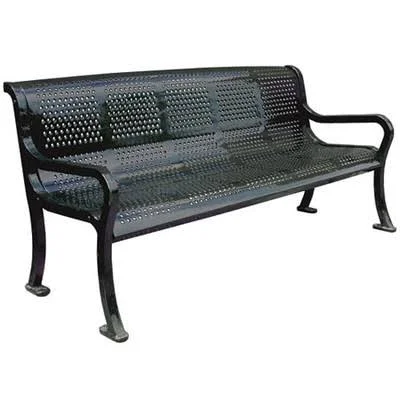 Roll Formed Steel Park Bench Leisure Craft Size: 48x22 W, Color: Blue