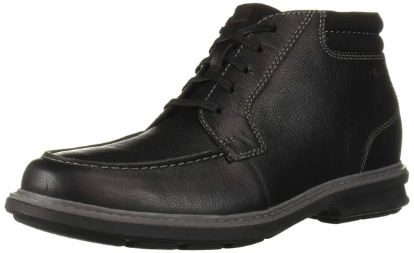 Clarks Men's Rendell Rise Ankle Boot, Black Leather