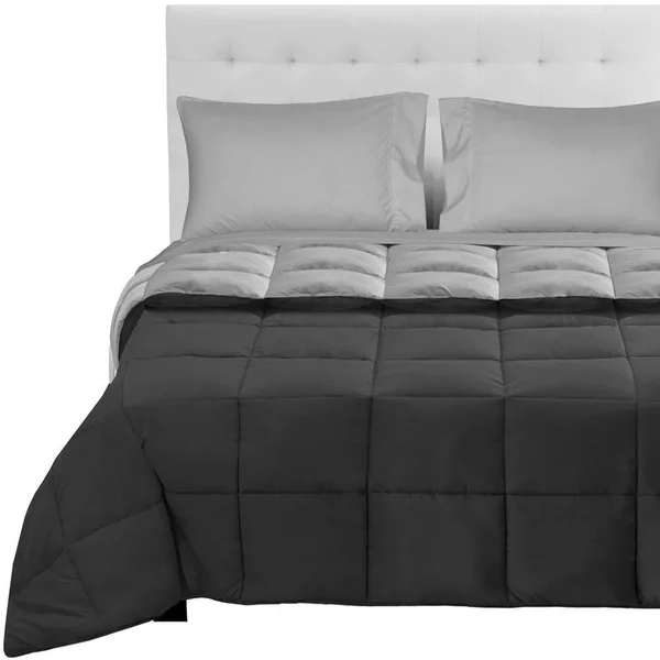 Bare Home Reversible Bed-in-a-Bag Down Alternative Comforter/Sheet Set - Comforter: Sand/Taupe - Sheets: Taupe - Queen