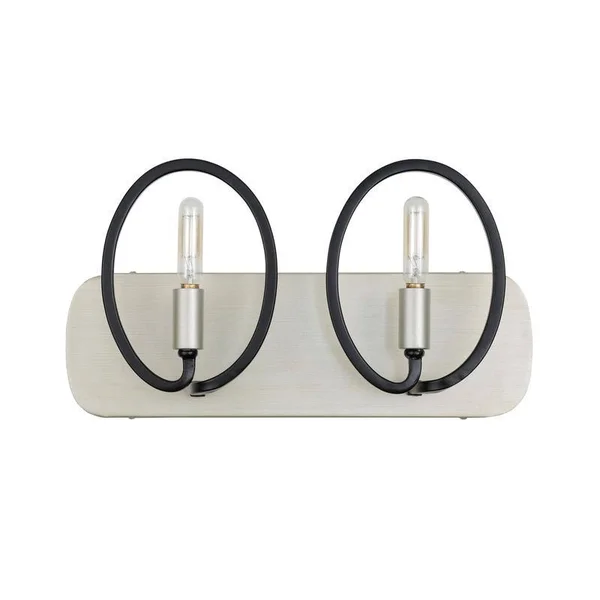 Varaluz Eliptico 1 Light Bath - Silverado/Black - 316B01SOBL