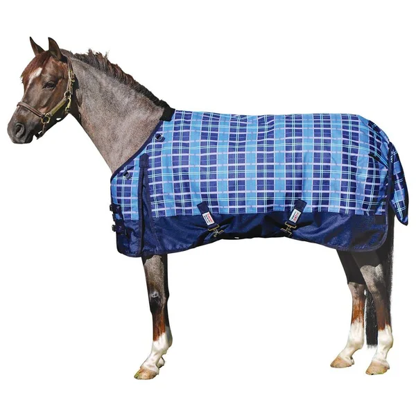 Dura-Tech Viking Pony Print Heavyweight Turnout 55 Blue Plaid