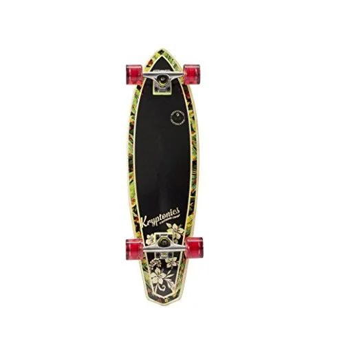 Kryptonics 37x22 Pintail Longboard Complete Skateboard - Slanted Graphic