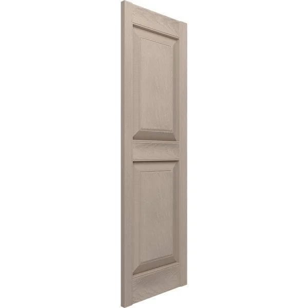 14 3/4x22W x 75x22H Lifetime Vinyl, Standard Two Equal Panels, Raised Panel Shutters, w/Installation Shutter-Lok&s & Matchin