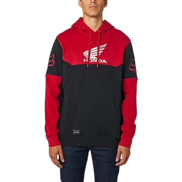 Fox Racing Honda Pullover Hoodie - Black/Red - Large