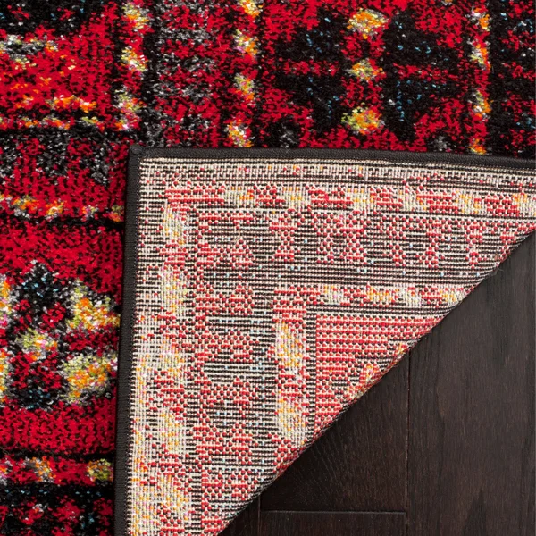 Safavieh Vintage Hamadan Rug Collection VTH213M - Light Blue - Black - 6&-7x22 x 9&