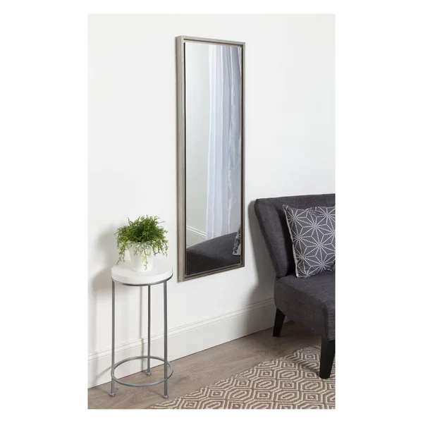 Kate and Laurel Evans Framed Wall Panel Mirror - 16x48, Silver