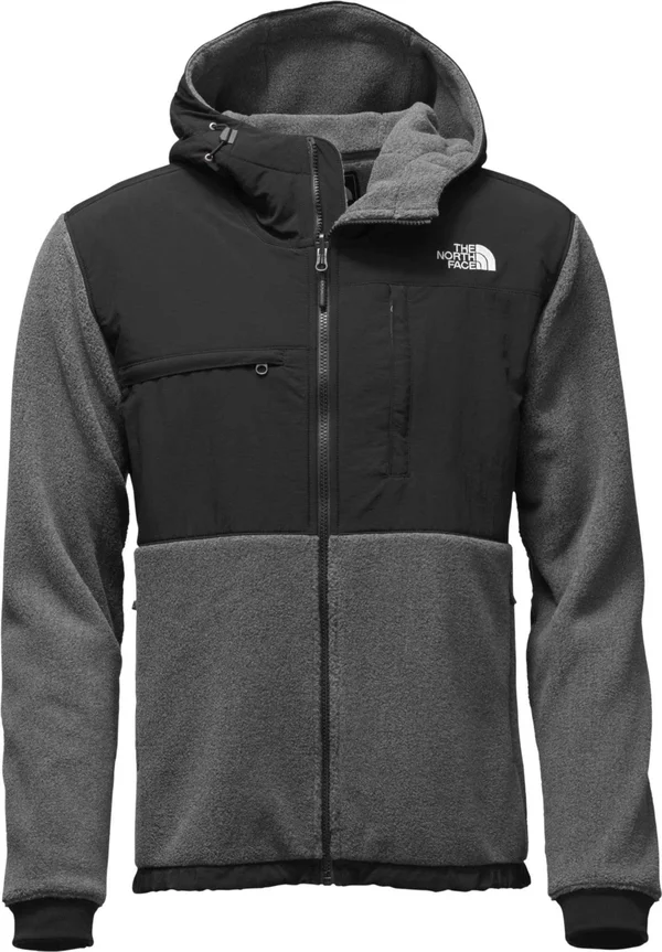 The North Face Men's Denali 2 Hoodie XL, Recycled Charcoal Grey Heather/Black