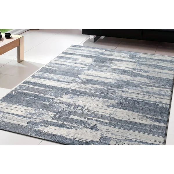Dynamic Rugs Eclipse 63423 6&7x22 x 9&6x22 Area Rug - Blue