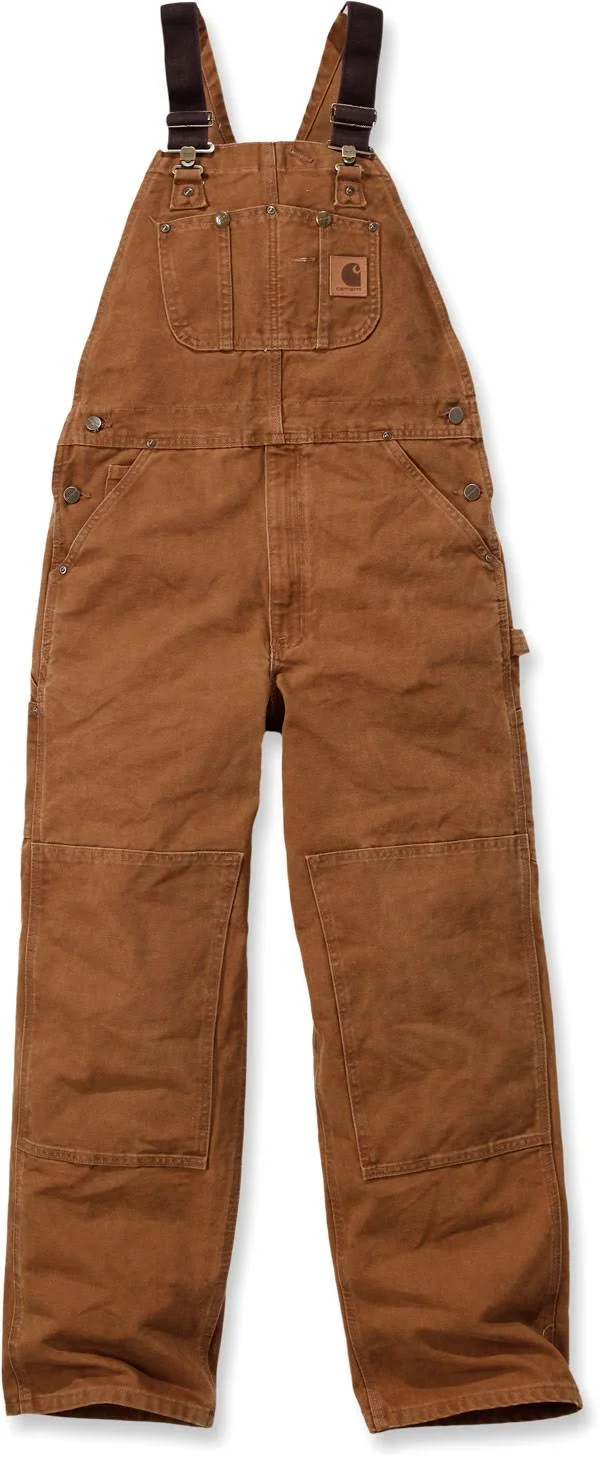Carhartt R06 Unlined Sandstone Bib Overall - Brown - 40x34