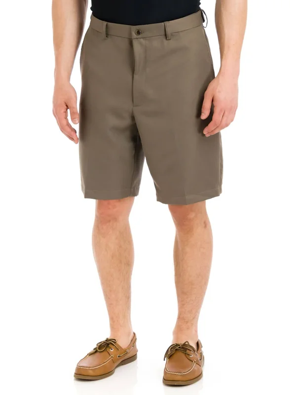 Haggar Men's Cool 18 Flat Front Shorts Bark - 36