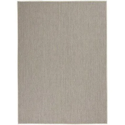 Leia Ivory/Charcoal Gray Indoor - Outdoor Area Rug Sand & Stable Rug Size: Rectangle 6& x 9&