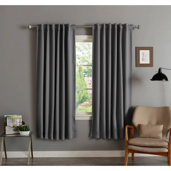Aurora Home Insulated 72-Inch Thermal Blackout Curtain Panel Pair - 52 x 72