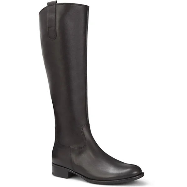 Slim Fit Brook Leather Riding Boots (GAB28507) by Gabor Black - Us: 9.5/ UK: 7.5/ EU: 40.5