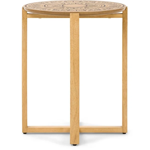 Adore Decor FUTB10103A Dahlia Side Table - Natural