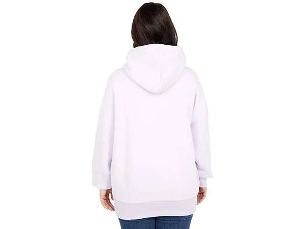 Reebok Women's Studio Retro Oversized Hoodie in Purple/Luminous Lilac Size Small - Cotton/Polyester/Fleece