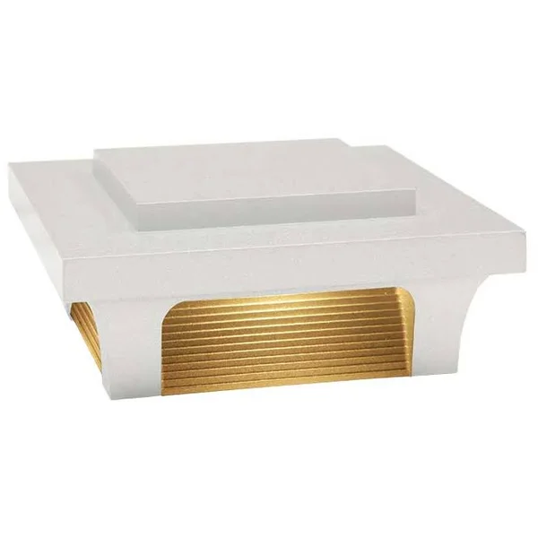 Deckorators Luna Post Cap - 2.5 inch - Textured White by BuyMBS.com