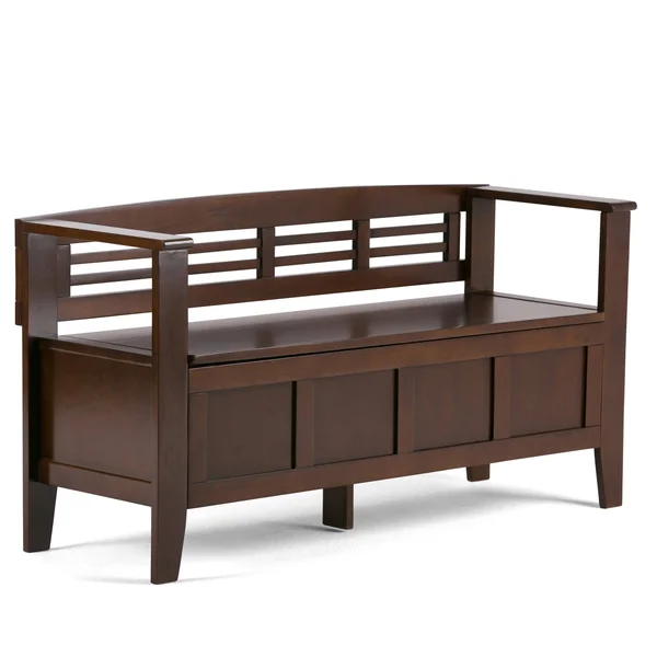 Wyndenhall Chandler Solid Wood 48 inch Wide Rustic Entryway Storage Bench - 48&& x 17&& x 25.2 - 48&& x 17&& x 25.2 - Farmhouse