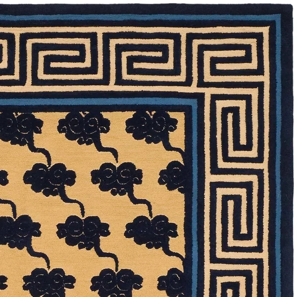 Safavieh Newport NPT428A 3&9x22 x 5&9x22 Beige, Blue Area Rug