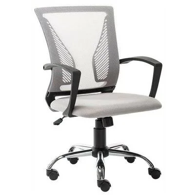 Mid Back Office Chair Mordern Mesh Computer Chair Swivel Chair (Red) Inbox Zero Upholstery Color: Gray
