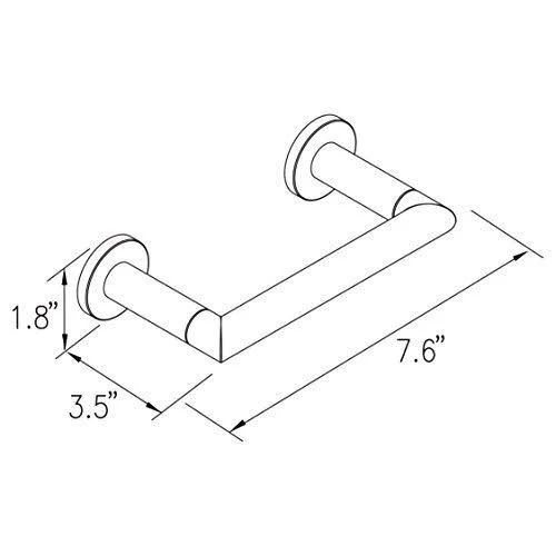 Ginger Kubic Double Post Toilet Tissue Holder 4608/PC Polished Chrome