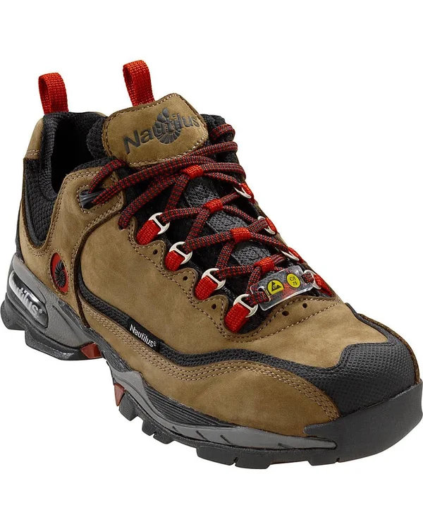 Nautilus Men's N1392 Steel Safety Toe Athletic Shoe, Size: 14, Brown