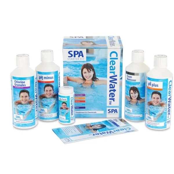Clearwater Chemical Water Cleaner Spa Hot Tub Lay Z Starter Treatment Kit