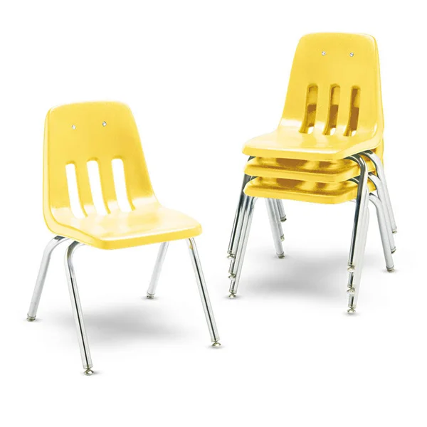 9000 Series Classroom Chairs, 16x22 Seat Height, Squash/Chrome, 4/Carton