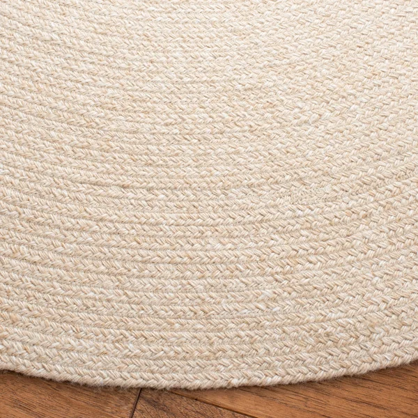Safavieh 6' x 6' Round Braided BRD800F Grey Charcoal Rug