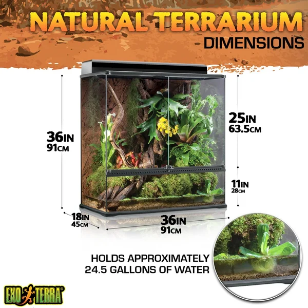 Exo Terra High Glass Terrarium 36 by 18 by 36-Inch