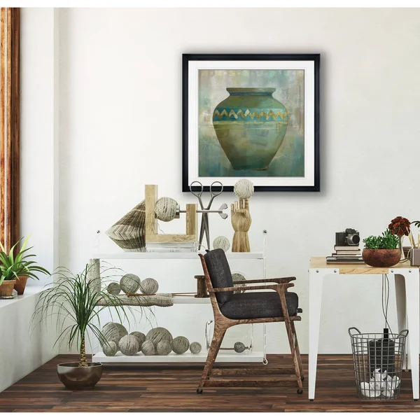 Jade Vessel -Framed Giclee Print - 16x16