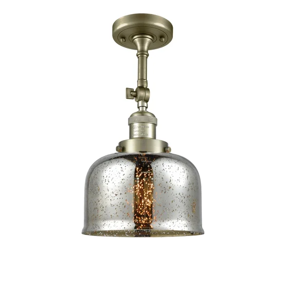 Innovations Lighting Large Bell 1 Light Semi Flush Mount 201F AB G78 (Antique Brass)