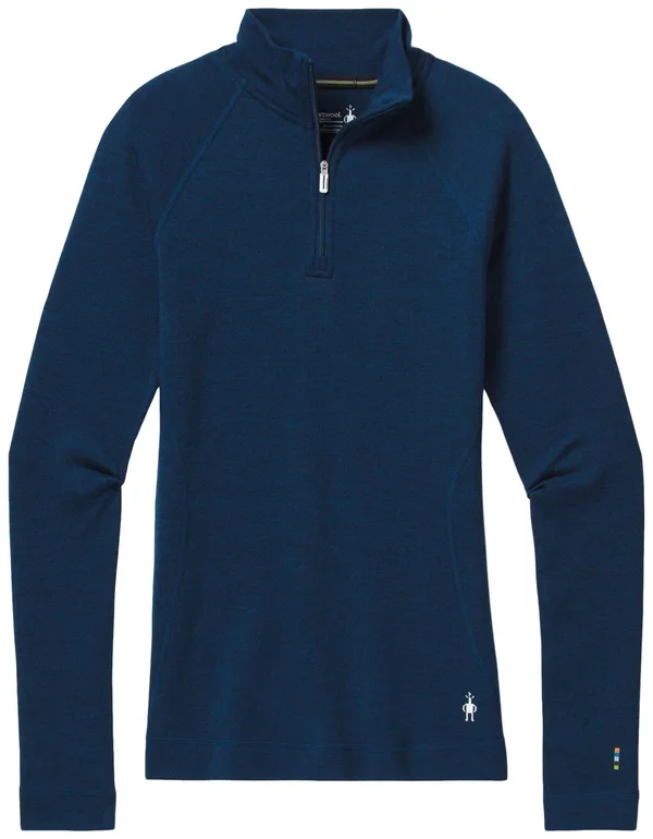 Smartwool Women's Merino 250 Baselayer 1/4 Zip Alpine Blue Heather - L