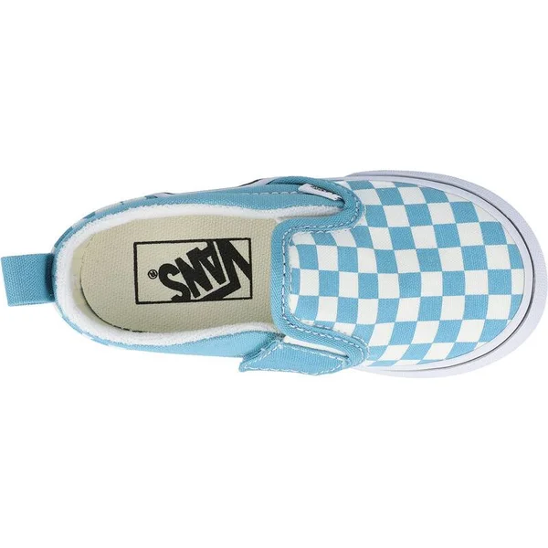 Vans Toddler Checkerboard Slip-On V (Delphinium Blue/True White) 8.5 Toddler