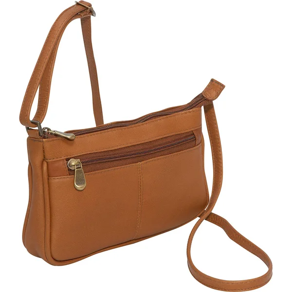 Le Donne Leather Ld-9130 Top Zip Mini Crossbody - Tan