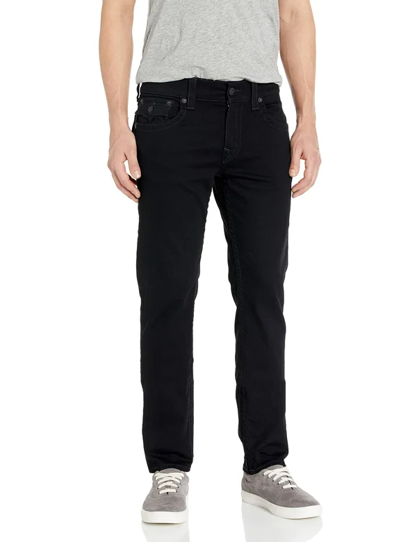 True Religion Men's Skinny Flap Pocket Jeans - Black - Size 40