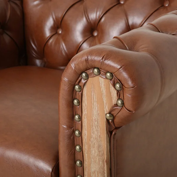 Christopher Knight Home Castalia Club Chair, Dark Brown + Natural