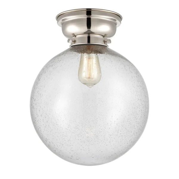 Innovations 623-1F-PN-G204-12 Beacon 1 Light 12 inch Flush Mount in Polished Nickel