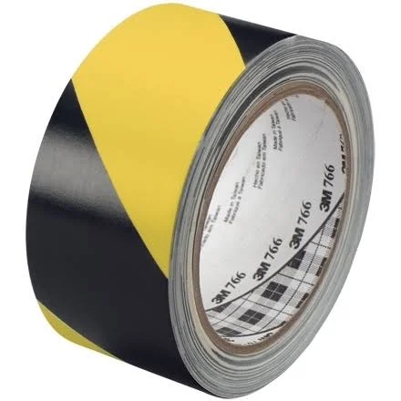 3M Hazard Warning Tape 766 Yellow/Black 2x22 x 36 Yard Roll (24 Roll/Case) T967766