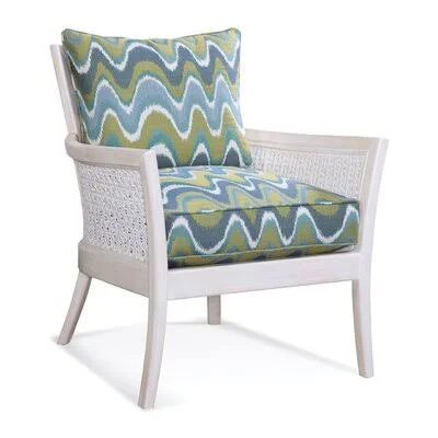 Star Dunes 29.5x22 Wide Down Cushion Armchair Braxton Culler Off White Textured Performance; 0851-93/Havana 33x22H x 29x22W x 32