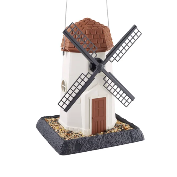 North States Bird 9072 White Windmill Birdfeeder - 11 x 10 x 14 inches