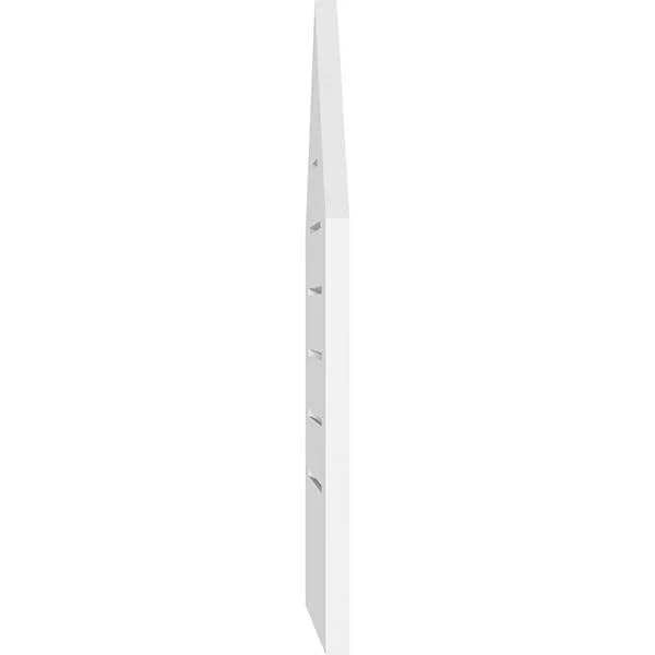 Ekena Millwork GVPPE12X3601SF-09 12x22W x 36x22H Peaked Top Surface Mount PVC Gable Vent 9/12 Pitch: Functional - w/ 3-1/2x22W x