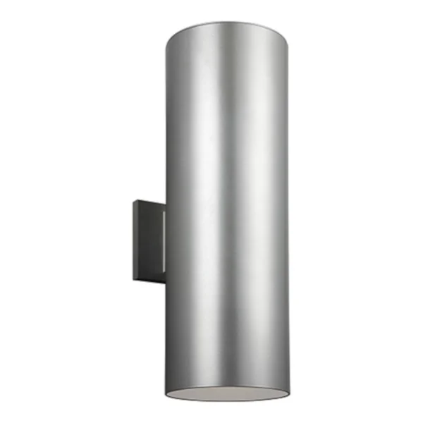 251 First Castor 18 in. LED Outdoor Wall Sconce in Painted Brushed Nickel - Brushed, Transitional, Bellacor 2223062