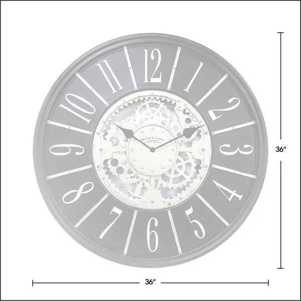 FirsTime & Co. Bronze Montevello Farmhouse Gears Clock