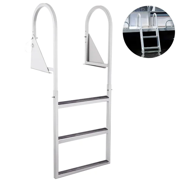 VEVOR - LT2-3B-3470000001V0, Boat Ladder, 3 Step Pontoon, 21.5" x 1.2"
