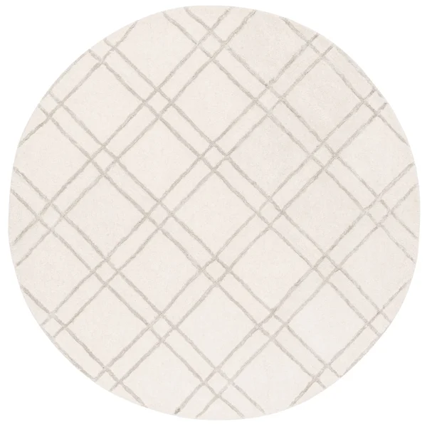 Safavieh Himalaya 901 Area Rug, Ivory, Dark Grey, 6& x 6& Round