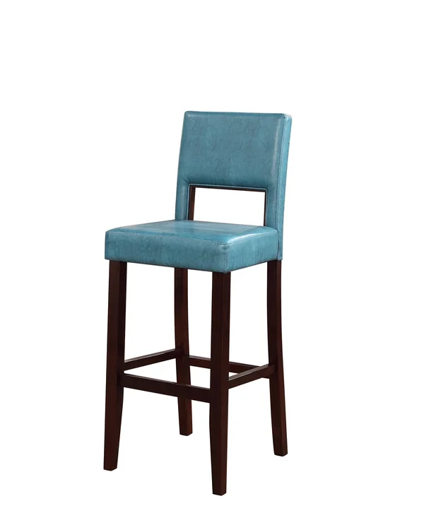 Linon 14054BLU01U Vega Bar Stool - 19x22 W x 20x22 D x 44.5x22 H, Blue